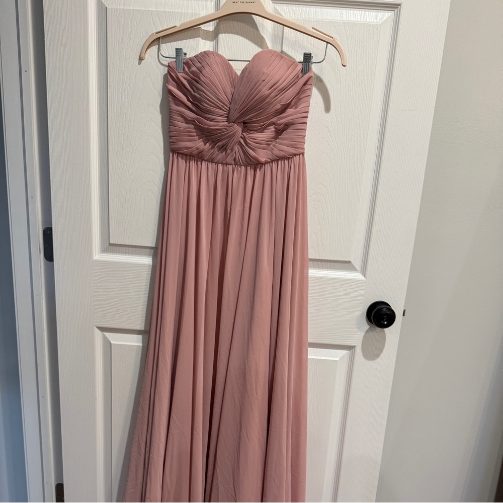 Pink Strapless Bridesmaid Dress